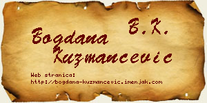 Bogdana Kuzmančević vizit kartica